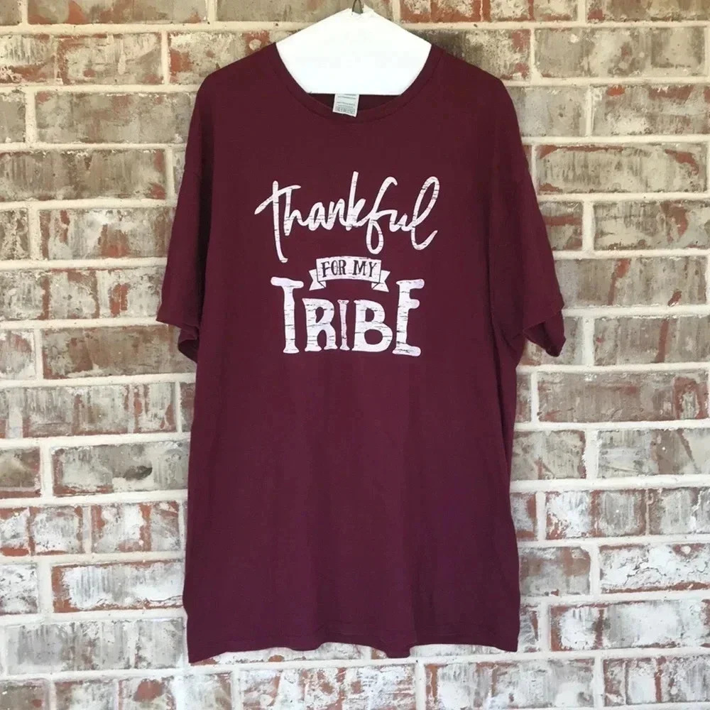 Delta Maroon Thankful for My Tribe T-Shirts